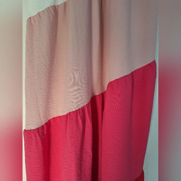 TCEC Womens Dress in White, Pink, and Red Size M - Picture 4 of 9